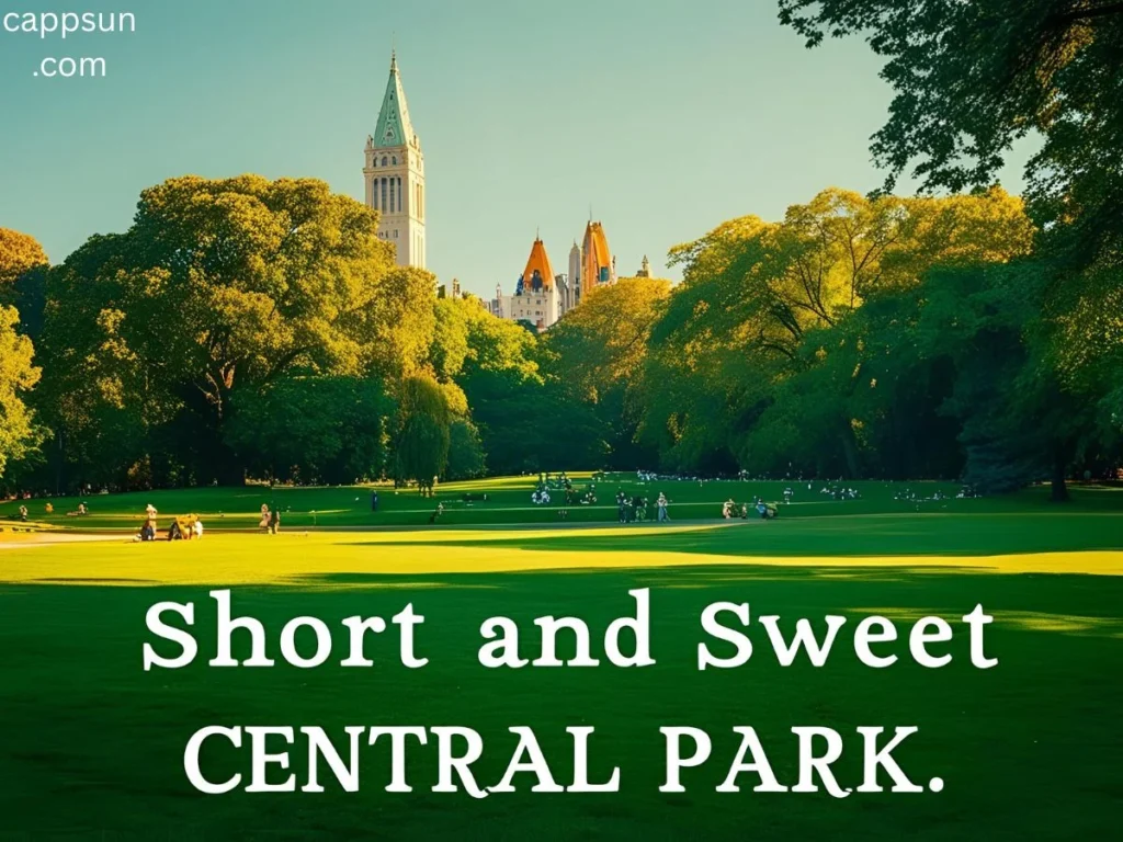 Short and Sweet Central Park Captions