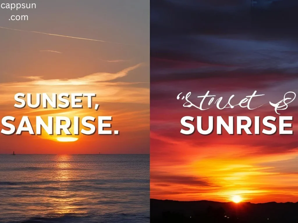 Sunset and Sunrise Captions